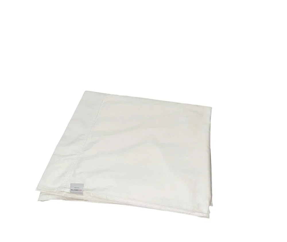 Liz Claiborne for JC Penney Full Size Flat Sheet Solid White Cotton Blend Luxury